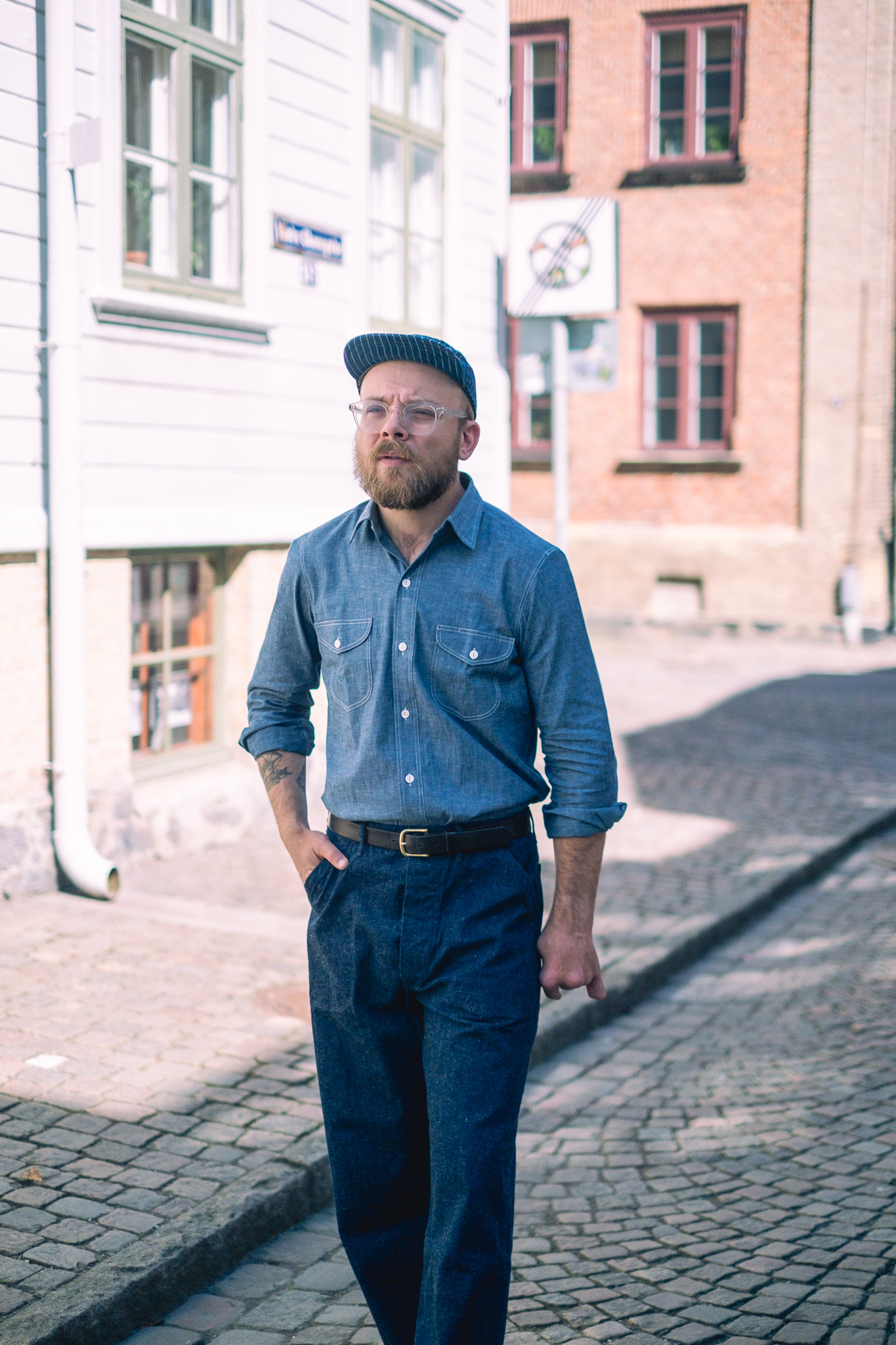 Bryceland's - Teardrop Work Shirt Chambray - Göteborg Manufaktur