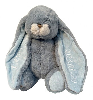 Gosedjur med namn  och datum -  Pearl Blue 