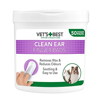 Vet's best clean ear finger pads for ear cleaning dog and cat