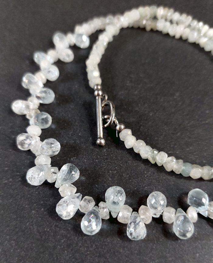 Halsband med Akvamarin - Pärlmix - 2
