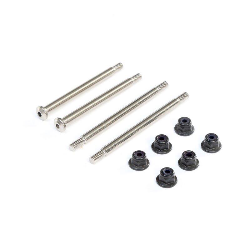 TLR Outer Hinge Pins 3.5mm Electro Nickel (2): 8X, 8XE