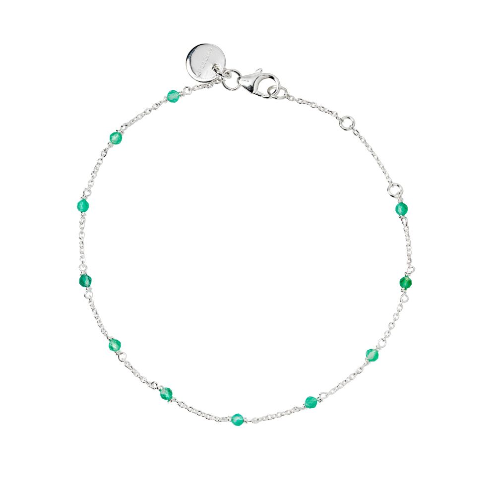 Syster P Santa Monica grön armband silver 