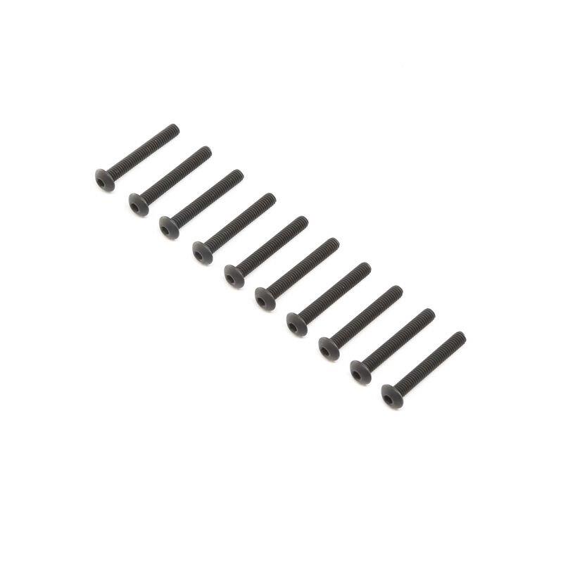 LOSI Button Head Screws, Steel, Black Oxide, M4 x 30mm (10)