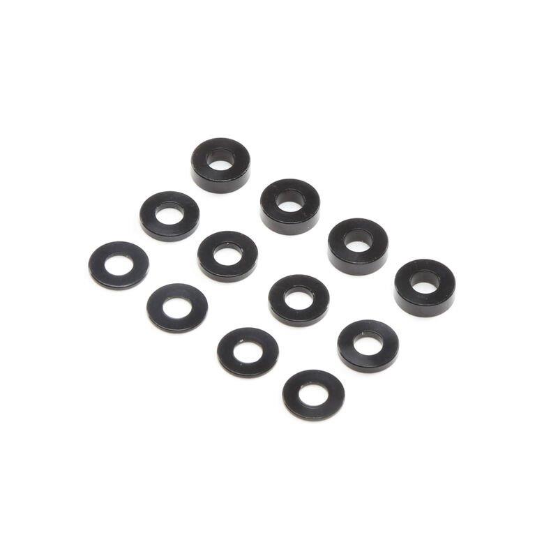 TLR M3 Caster Block Aluminum Washer Set, Black (4ea)
