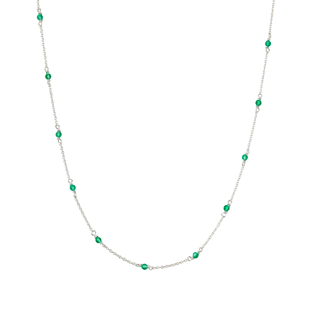 Syster P Santa Monica grön  halsband silver