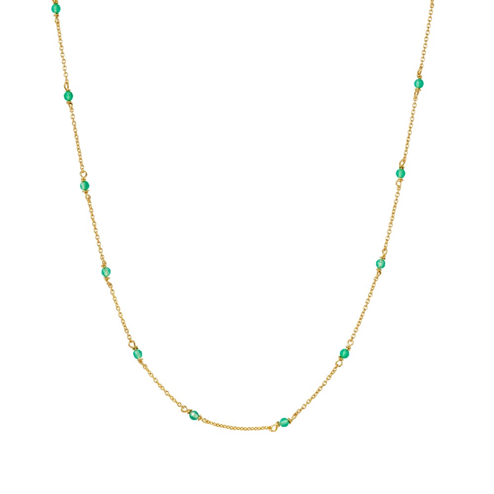 Syster P Santa Monica grön  halsband guld