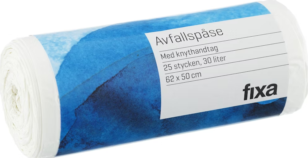 Fixa Avfallspåse 30L vit 25 st