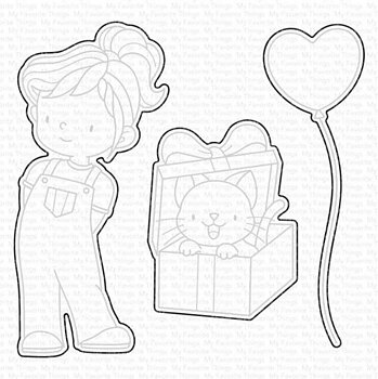 MY FAVORITE THINGS -Purr-fect Birthday  stamp& die set
