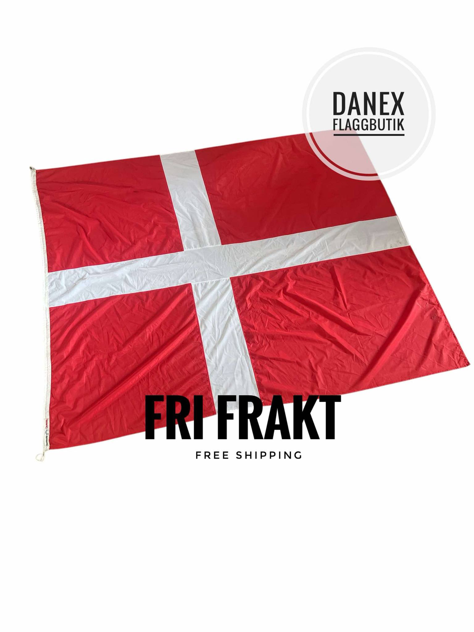 Danmark flagga 190 cm - FYND