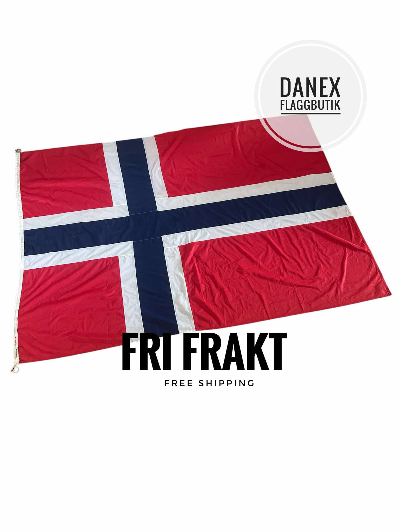 Norge flagga 200 cm - FYND