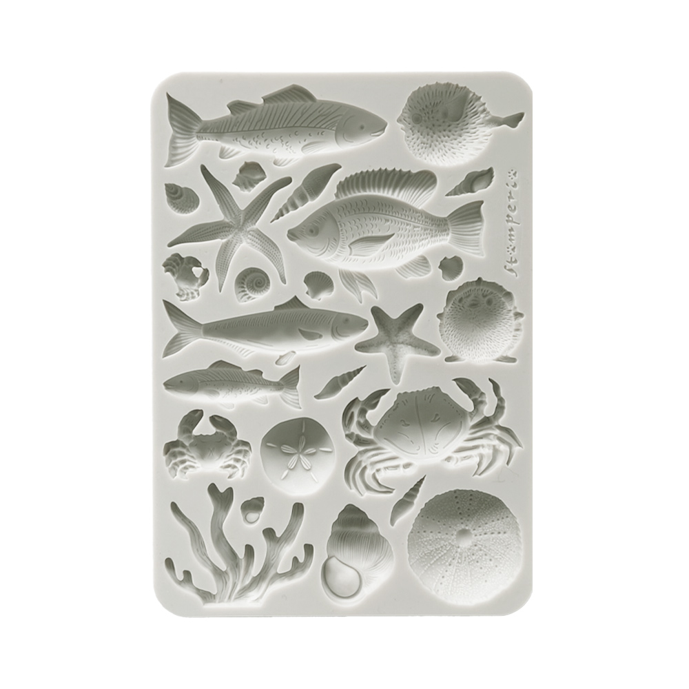 Silicon mold A5 - Silent Sea shells and fish 