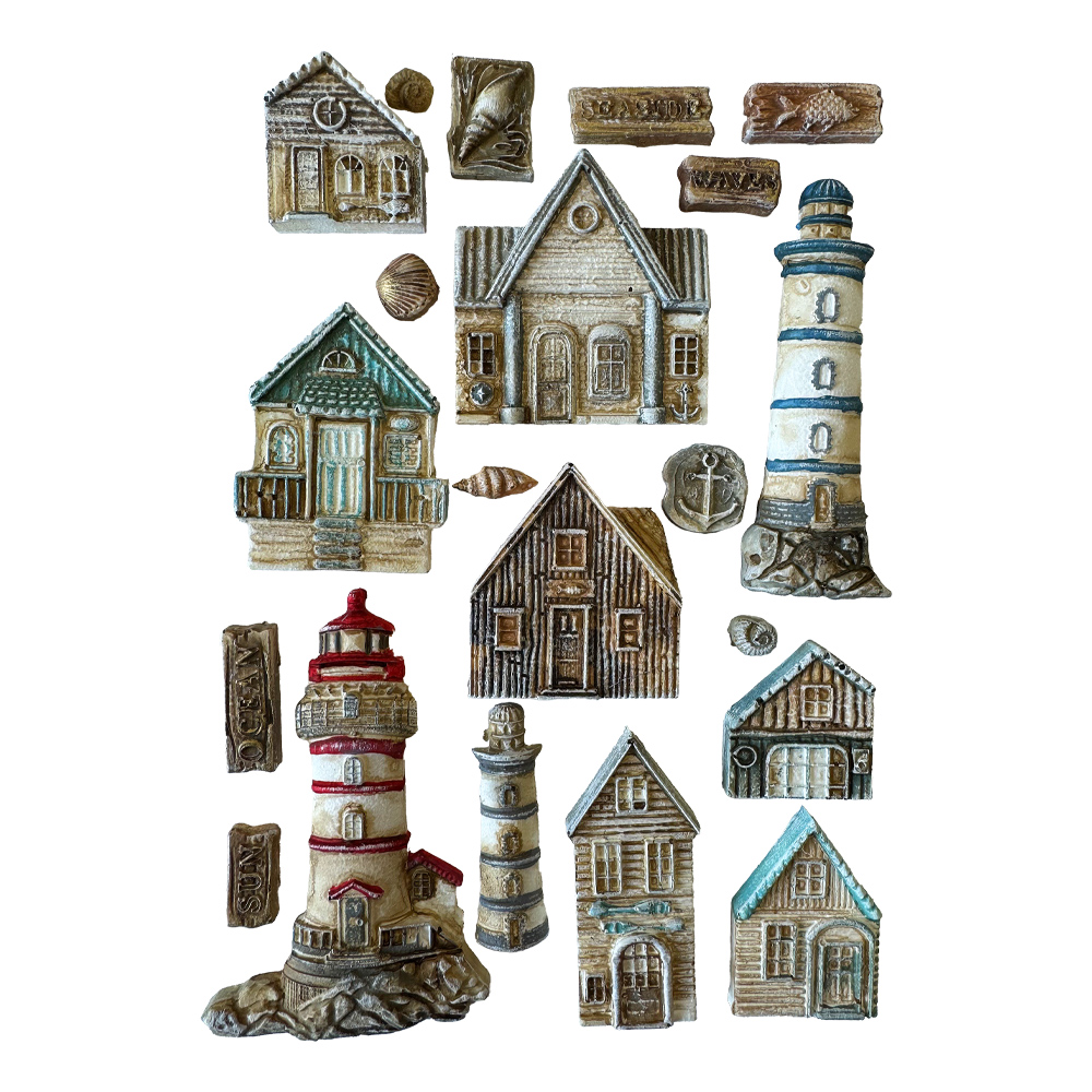Silicon mold A5 - Silent Sea houses and lighthouse  - 2