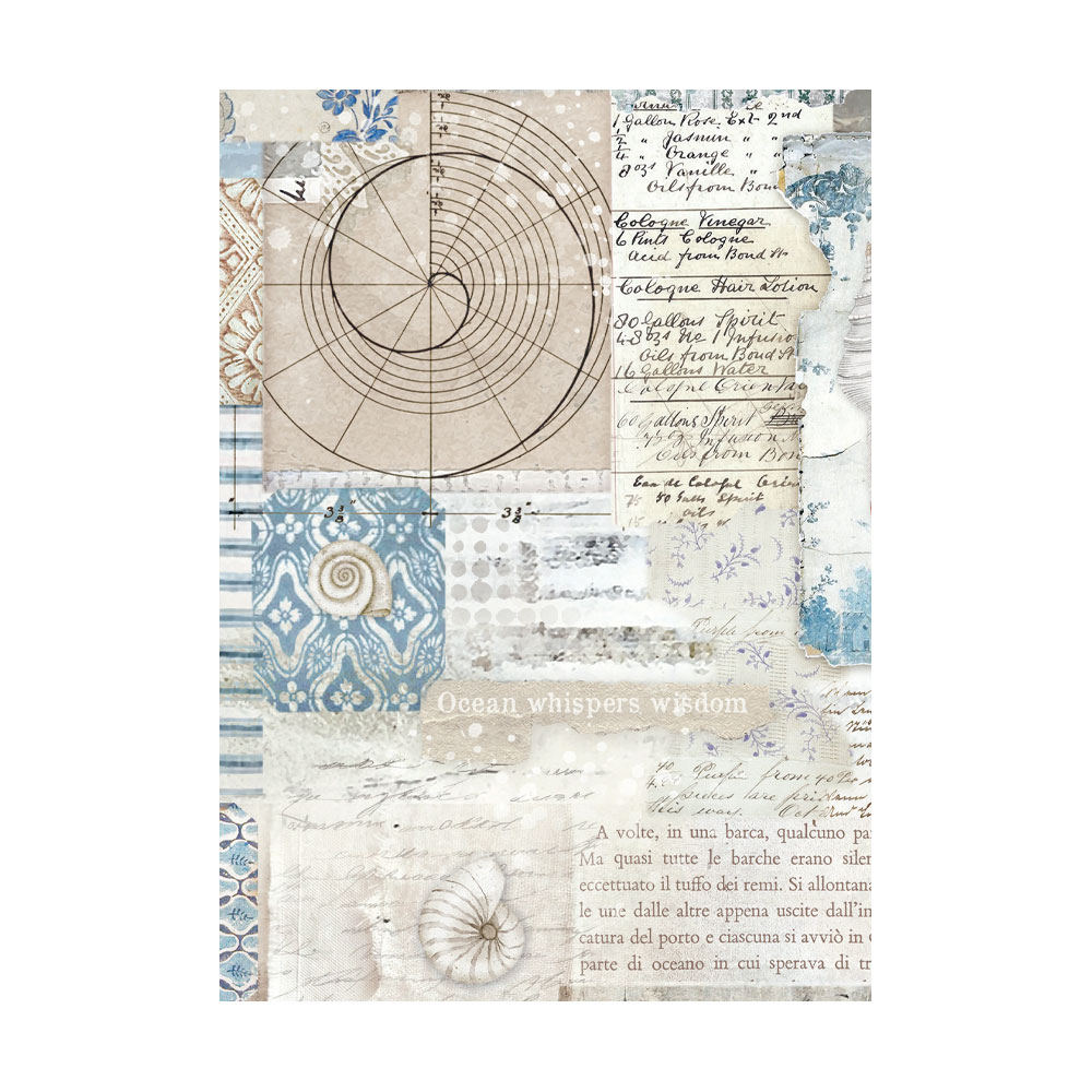 Selection 8 Rice paper A6 backgrounds - Silent Sea - 8