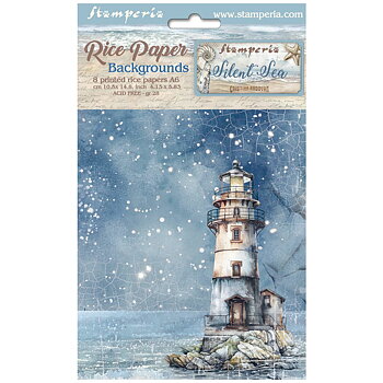 Selection 8 Rice paper A6 backgrounds - Silent Sea