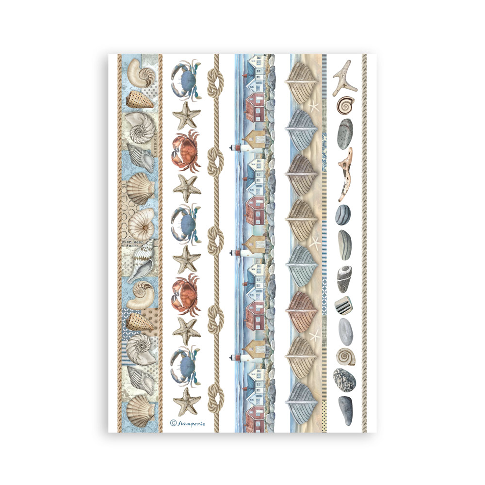 Washi pad 8 sheets A5 - Silent Sea  - 8