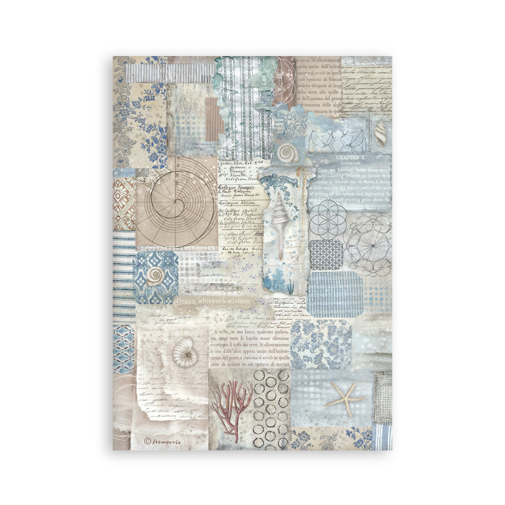 Washi pad 8 sheets A5 - Silent Sea  - 9