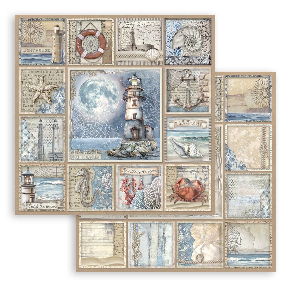 Scrapbooking Pad 10 sheets cm 30,5x30,5 (12"x12") - Silent Sea - 5