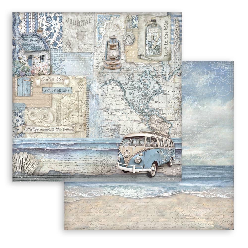 Scrapbooking Pad 10 sheets cm 30,5x30,5 (12"x12") - Silent Sea - 6