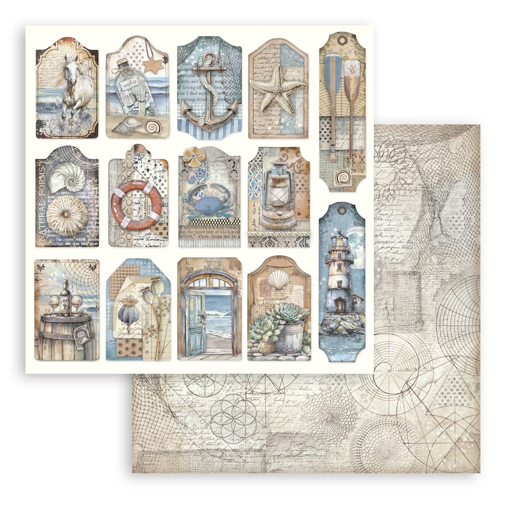 Scrapbooking Pad 10 sheets cm 30,5x30,5 (12"x12") - Silent Sea - 12