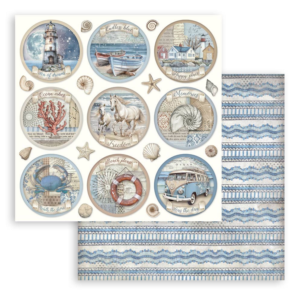Scrapbooking Pad 10 sheets cm 30,5x30,5 (12"x12") - Silent Sea - 11
