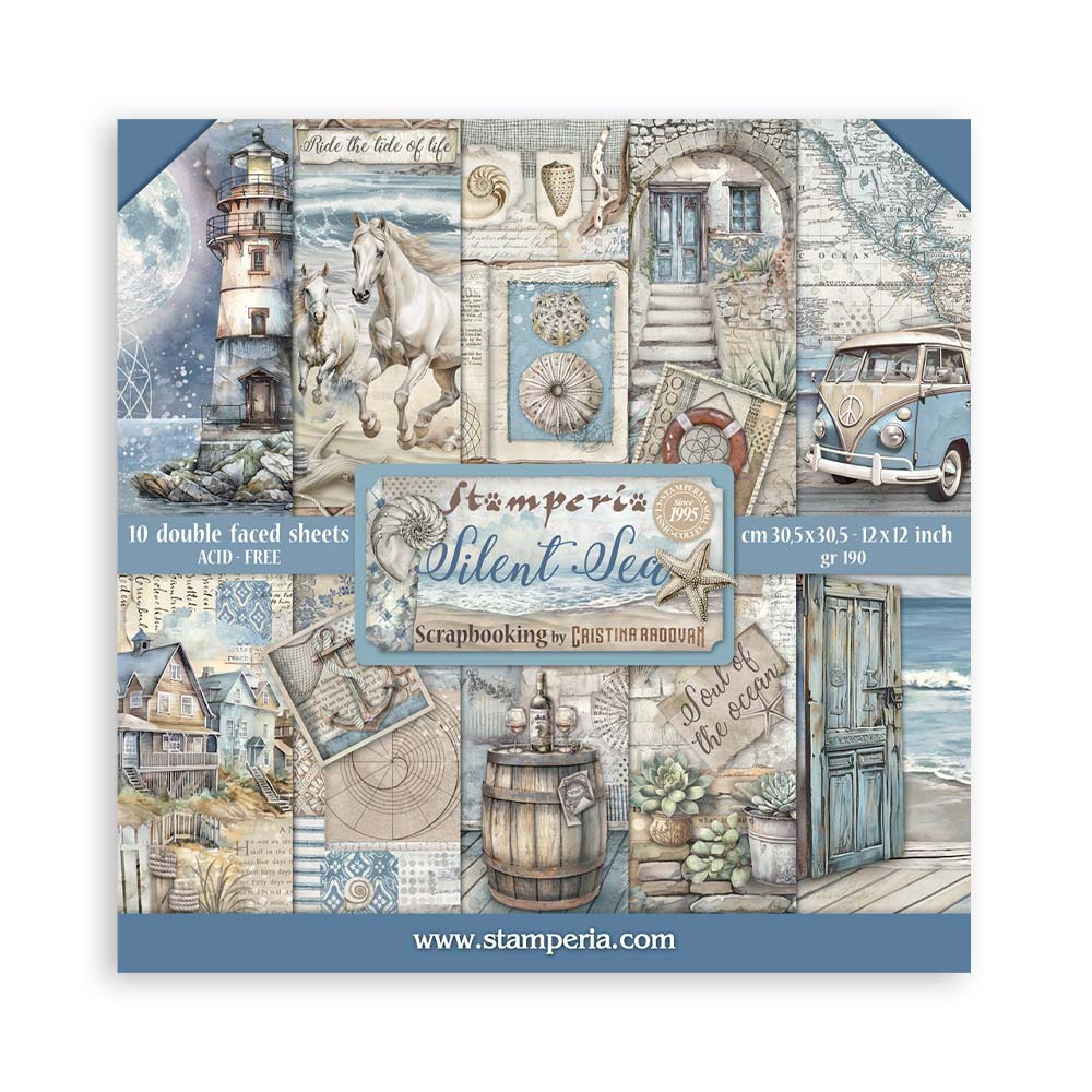 Scrapbooking Pad 10 sheets cm 30,5x30,5 (12"x12") - Silent Sea