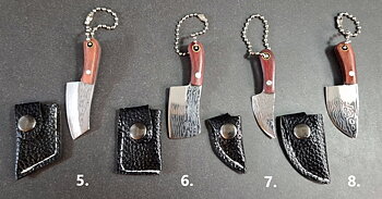 Yxa Kniv Nyckelring - Damask mönster