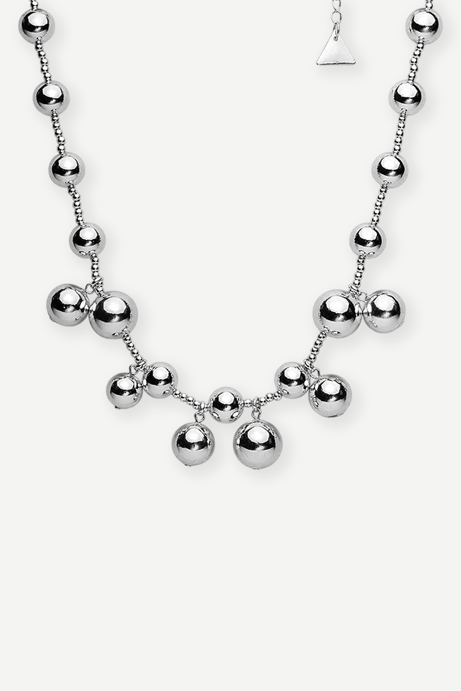 BOW19 Bead Multi Necklace Silver