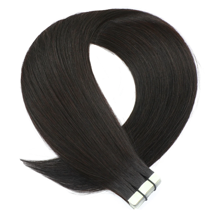 Russian Luxe Line - Tejpextensions - 50 cm - Färg 1B (Darkest Brown)