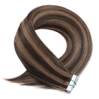 Russian Luxe Line - Tejpextensions - 50 cm - Färg P3/6 (Chestnut Brown/Light Brown PianoMix)
