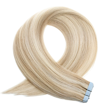 Russian Luxe Line - Tejpextensions - 50 cm - Färg P14/22 (Champagne Blonde PianoMix)