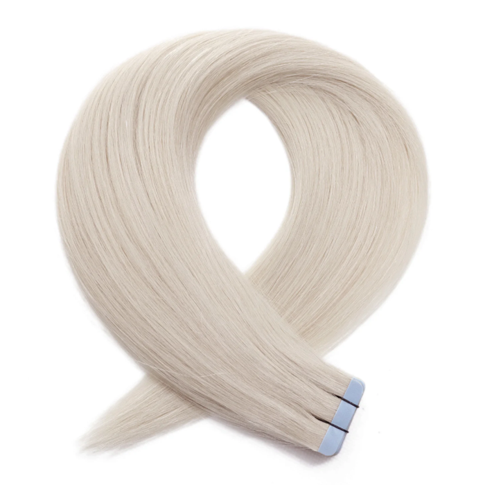 Russian Luxe Line - Tejpextensions - 50 cm - Färg ICE (Platinum Ashy Blonde)