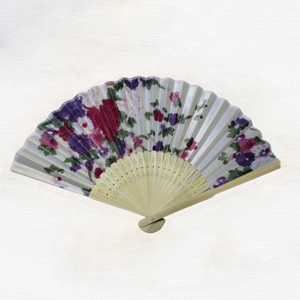 Sun feather Silk with flowers white