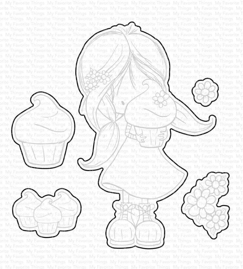 My Favorite Things -TI Cupcake Cutie STAMP & DEI SET - 2