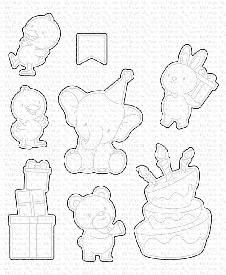 MY FAVORITE THINGS -YUZU Eat Lots of Cake  STAMP & DIE SET - 2