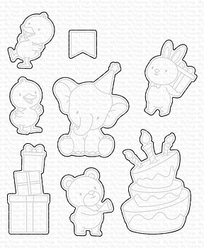 MY FAVORITE THINGS -YUZU Eat Lots of Cake STAMP& DIE SET