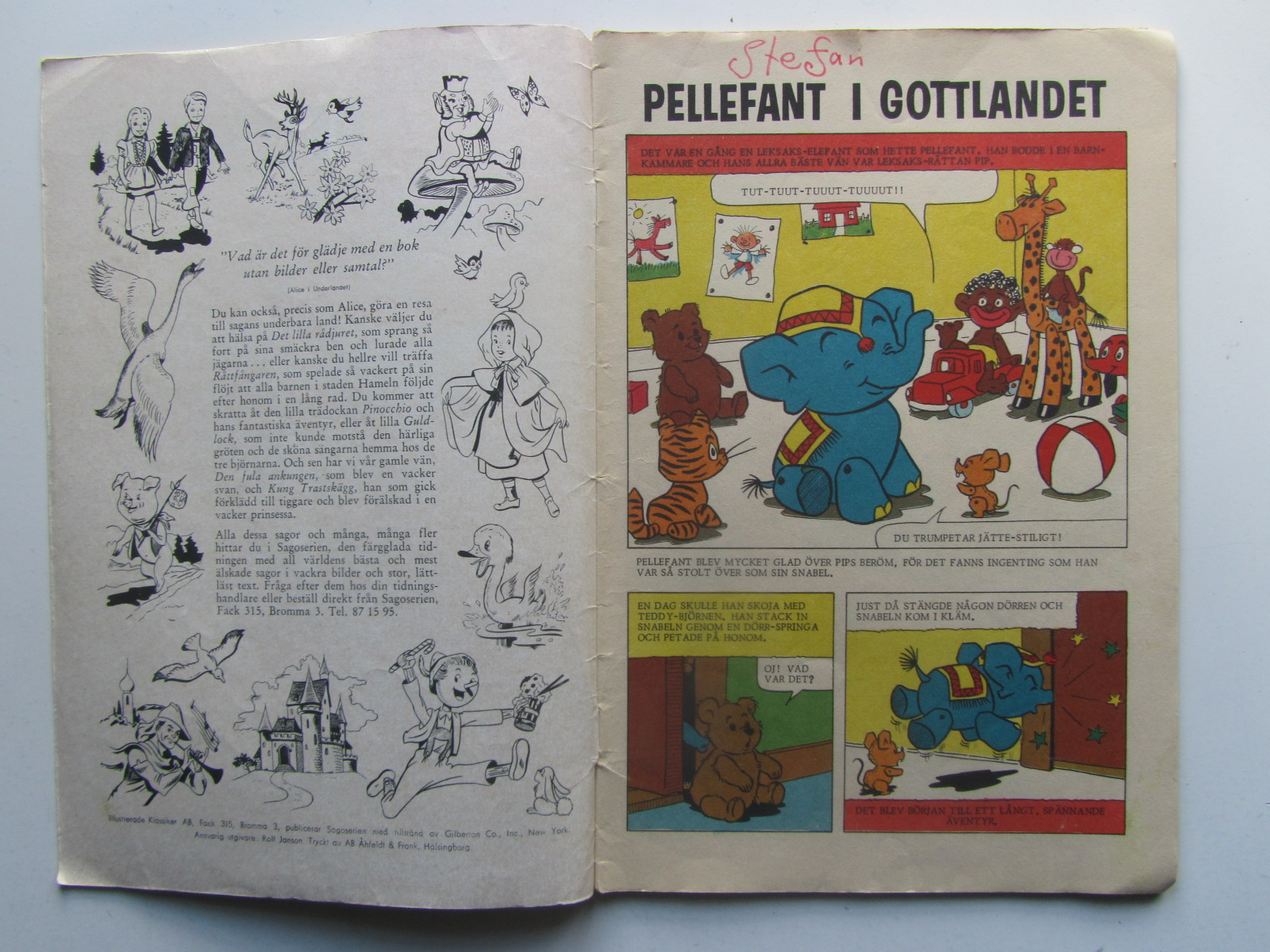 Sagoserien Illustrerade Klassiker 084 Pellefant 1:a uppl Vg - 3