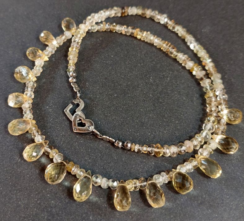 Halsband med Citrin pärlor - 2