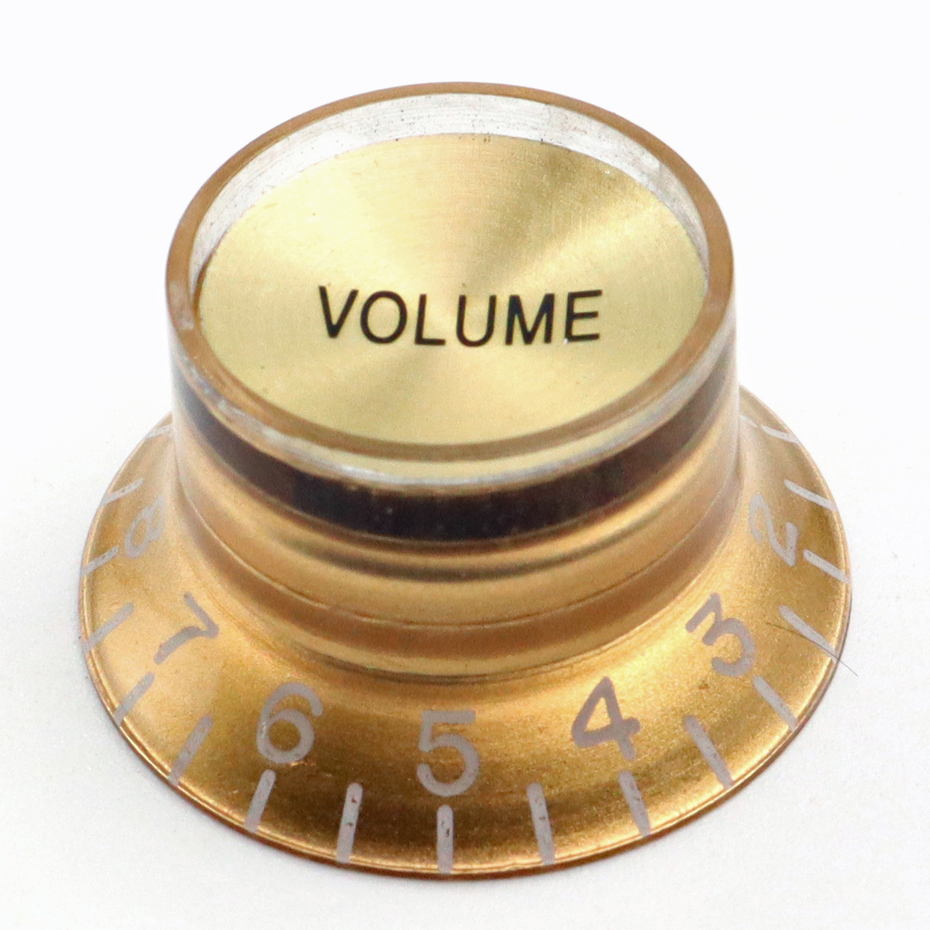 Top Hat Bell Reflector Volume Knob, Gold Metric size (Left Handed)