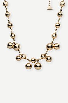 BOW19 Bead Multi Necklace Gold