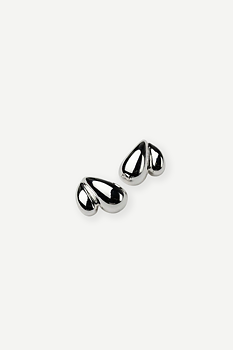 BOW19 Twin Drop Earrings Silver