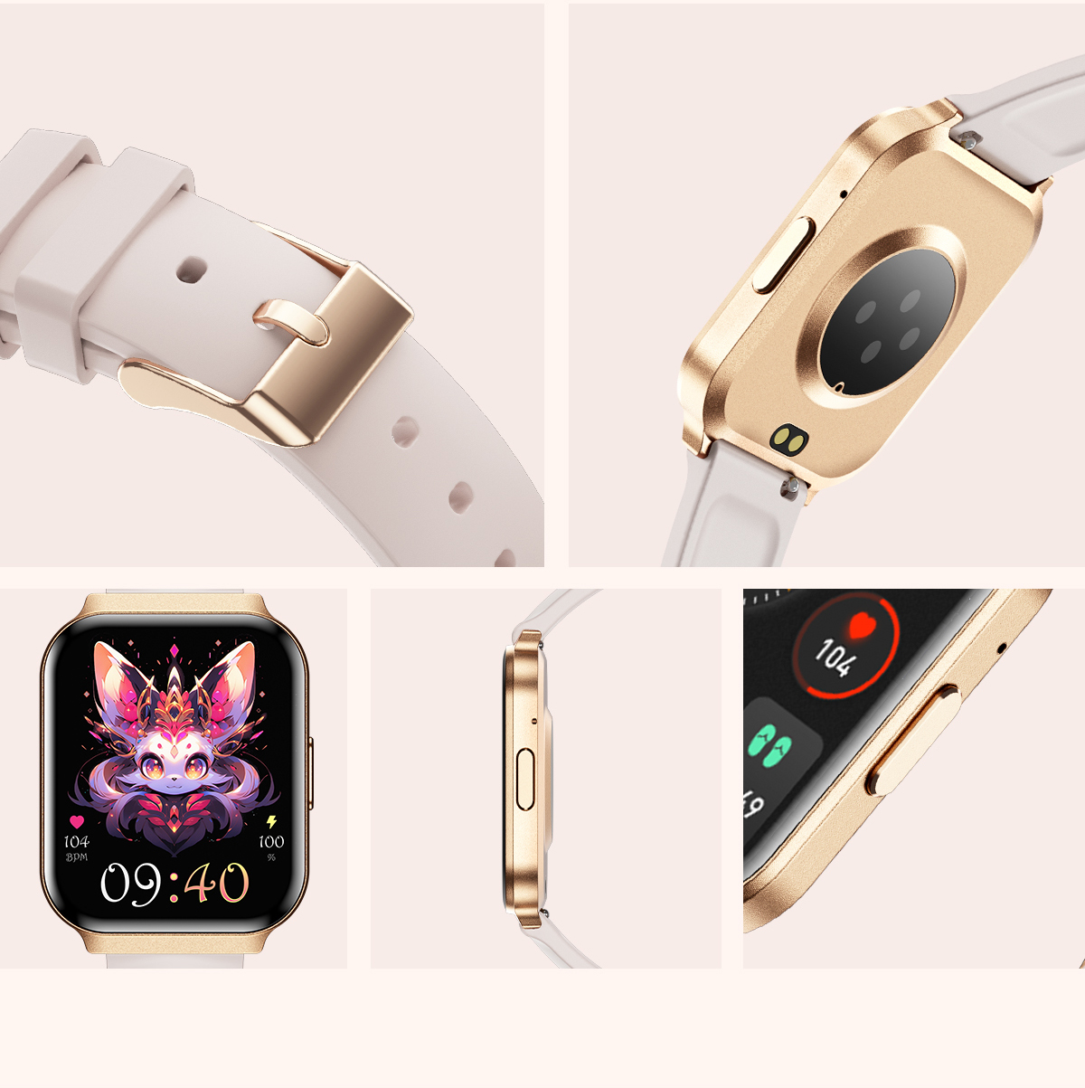 Philippe Palmer Smart Watch LP79 Ultra Thin Gold Mesh - 12