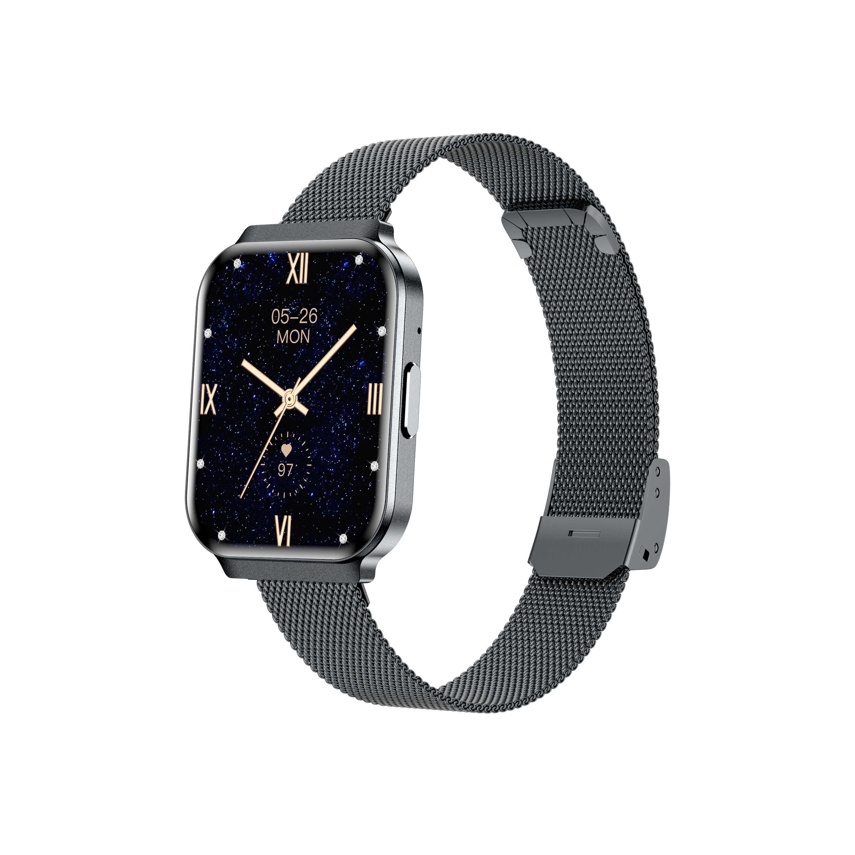 Philippe Palmer Smart Watch LP79 Ultra Thin Black Mesh