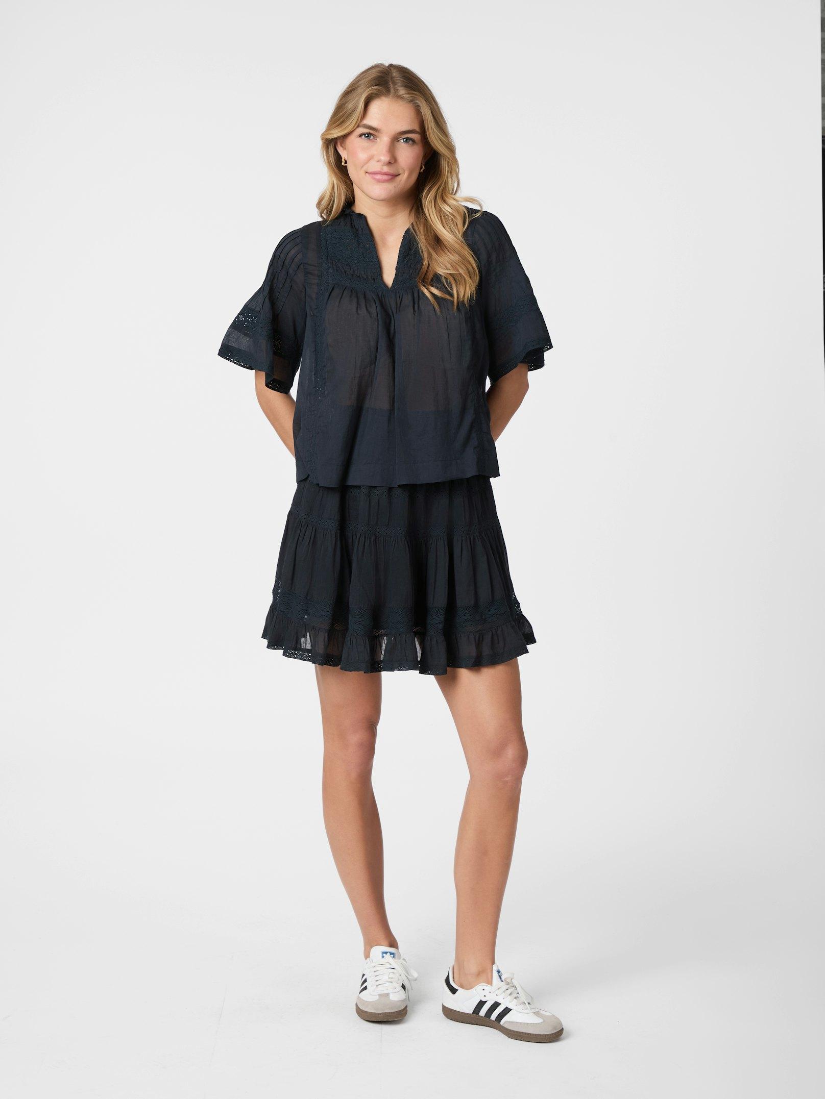 Siama S Voile Blouse Navy - 5