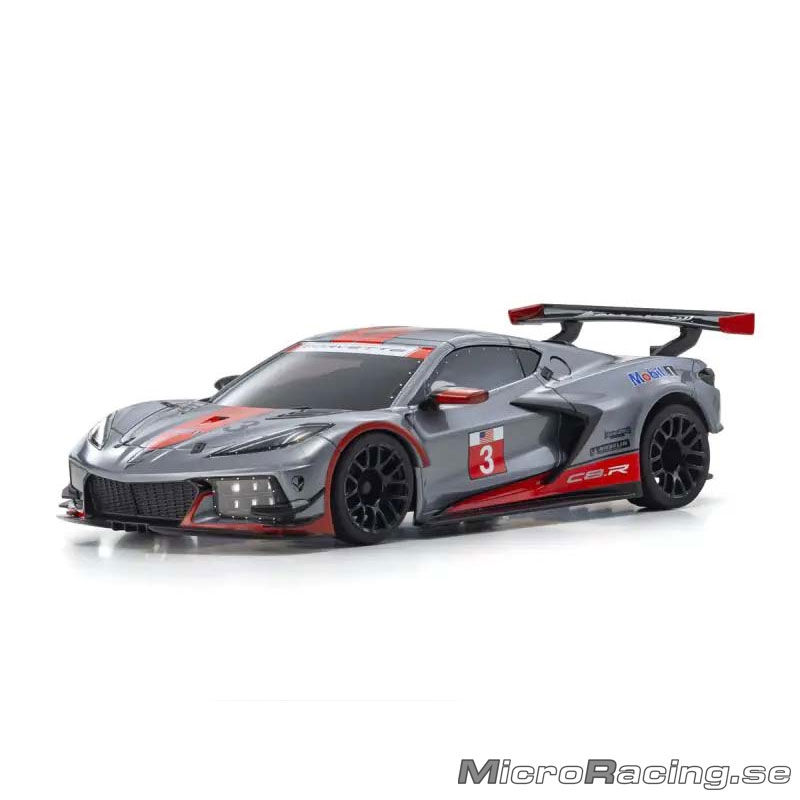 KYOSHO - MINI-Z MR04 RWD Corvette C8-R Krom Gun Metallic/Röd - Ready To Run - 2