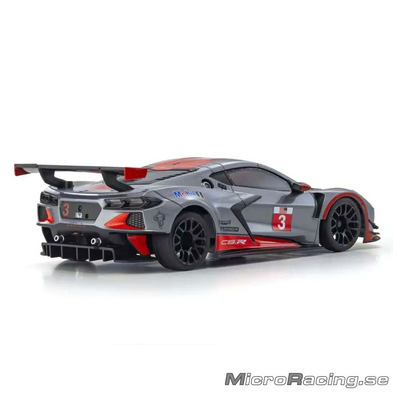 KYOSHO - MINI-Z MR04 RWD Corvette C8-R Krom Gun Metallic/Röd - Ready To Run - 3