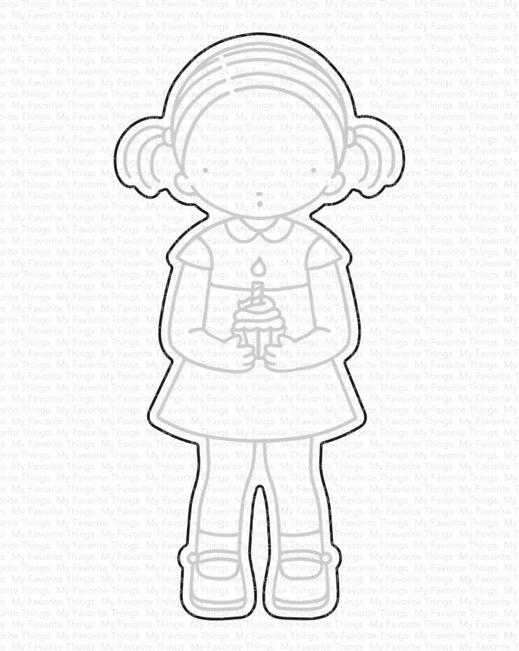 MY FAVORITE THINGS  -Sweet Birthday Girl  Stamp& die set - 2