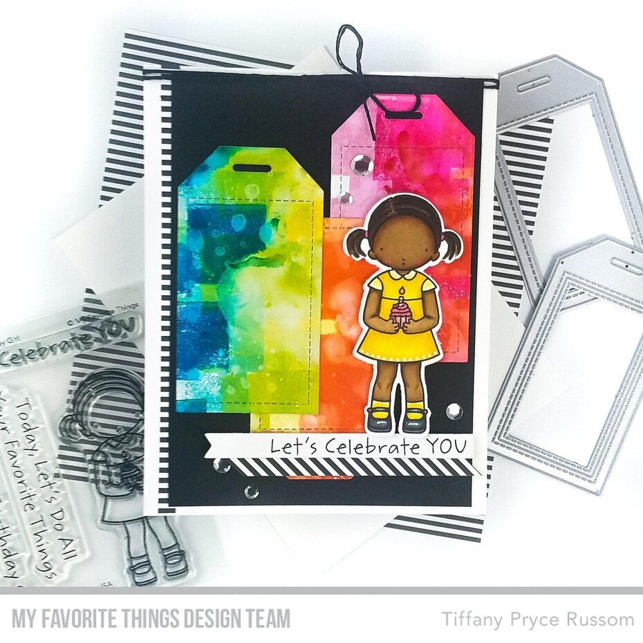 MY FAVORITE THINGS  -Sweet Birthday Girl  Stamp& die set - 5