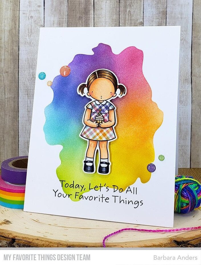 MY FAVORITE THINGS  -Sweet Birthday Girl  Stamp& die set - 3