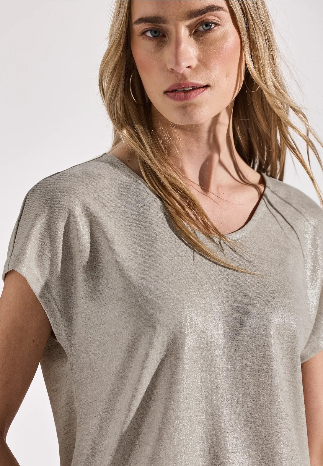 SOL Coated V-neck Shirt - Moonstone Sand - Street One - 6