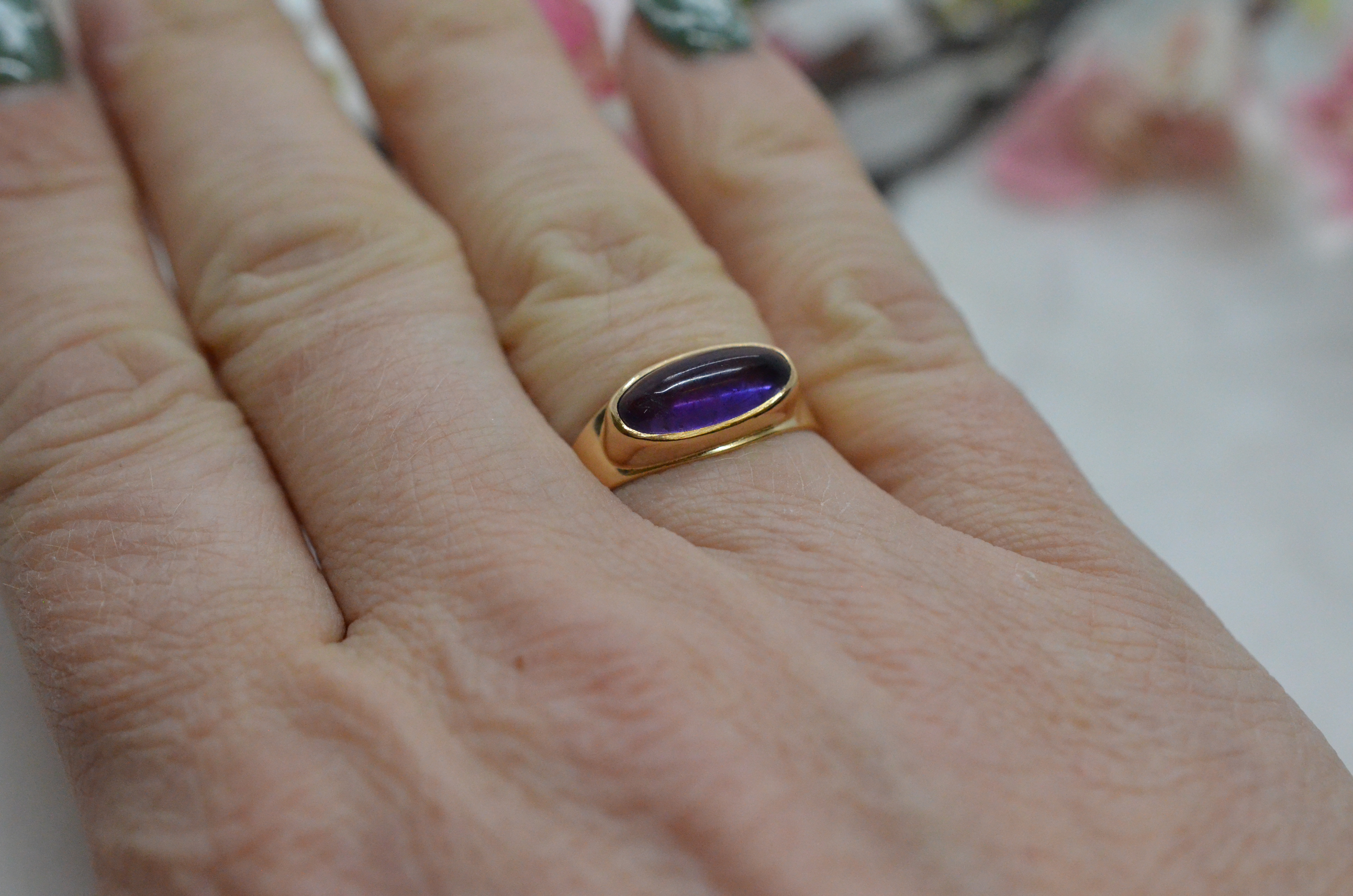 Vintage 18k ring med ametist, 1964 - 4